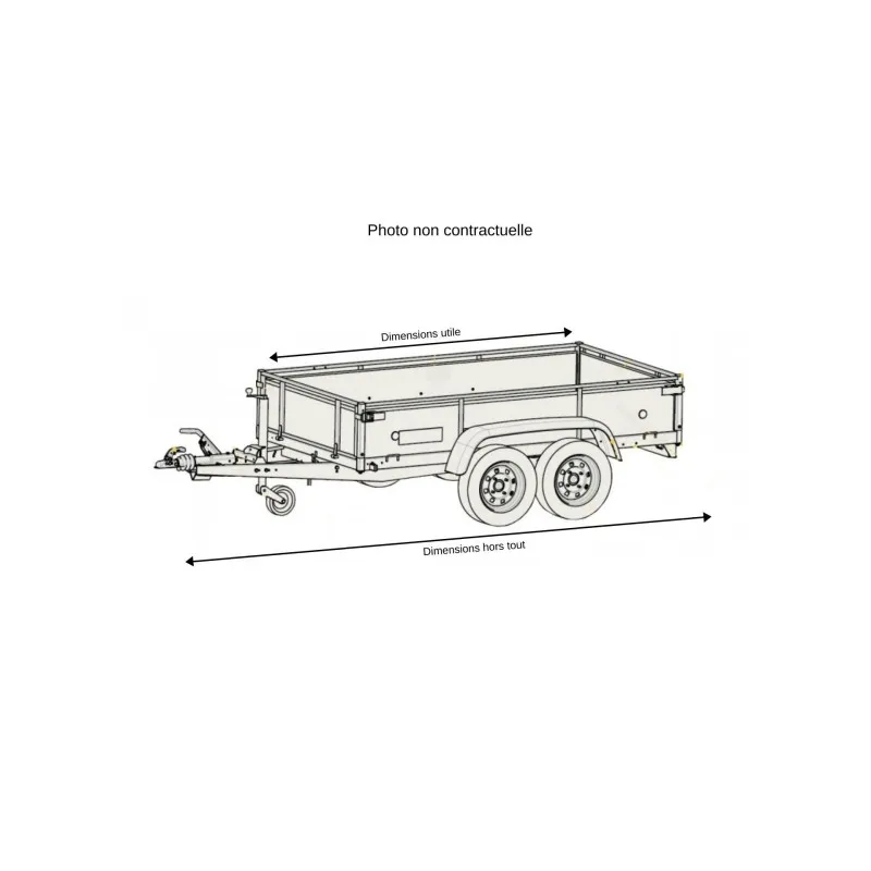 Remorque Mc Alu DV135 - PTAC 1350Kg - SARIS – Image 4